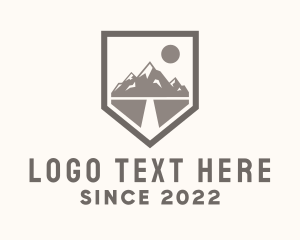 Alp - Mountain Hiking Explorer logo design