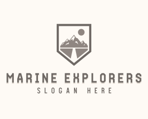 Mountain Hiking Explorer   logo design