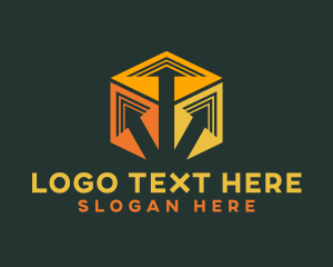Yellow - Parcel Package Logistics logo design