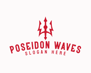 Poseidon - Gaming Weapon Trident logo design