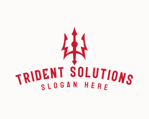 Gaming Weapon Trident logo design