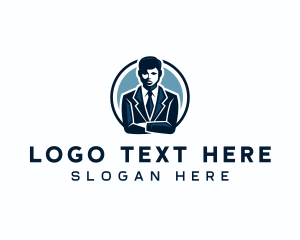 Recruitment Firm - Professional Suit Man logo design