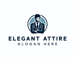 Professional Suit Man logo design