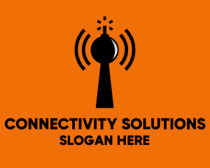 Wireless - Antenna Bomb logo design