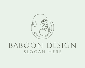 Baboon - Wild Monkey Animal logo design