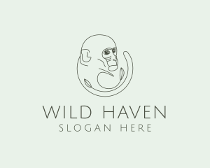 Wild Monkey Animal logo design