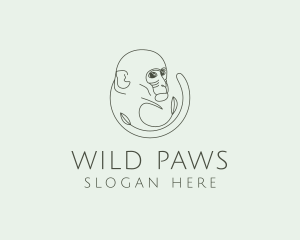 Wild Monkey Animal logo design