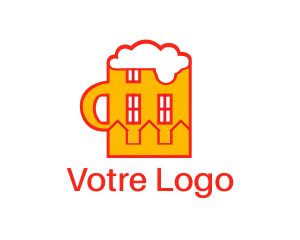 Home Beer Mug logo design