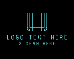 Letter U - Professional Software App Technician logo design