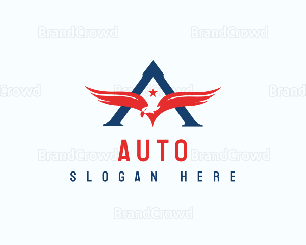 American Eagle Bird Letter A Logo
