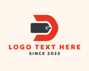 Coupon - Shopping Tag Letter D logo design