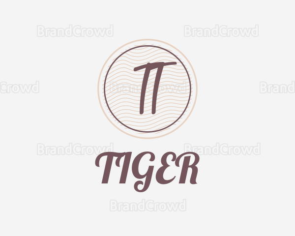 Wave Pattern Monogram Logo