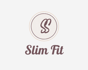 Slim - Wave Pattern Monogram logo design