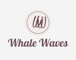 Wave Pattern Monogram logo design