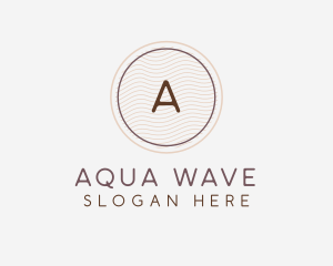 Wave Pattern Monogram logo design