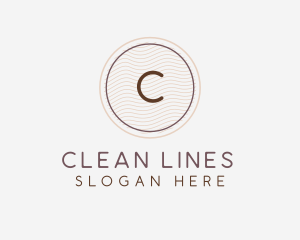 Wave Pattern Monogram logo design