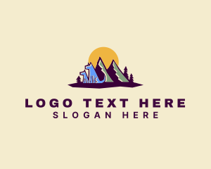 Outdoor - Mountain Dog Camping logo design