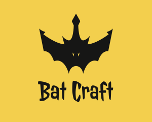 Spooky Bat Crown logo design