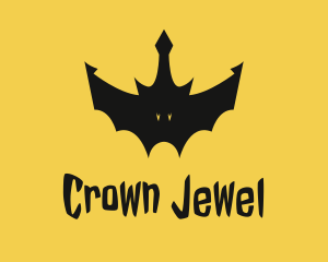 Spooky Bat Crown logo design