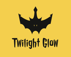 Twilight - Spooky Bat Crown logo design