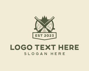Log - Chisel Wood Carpentry logo design