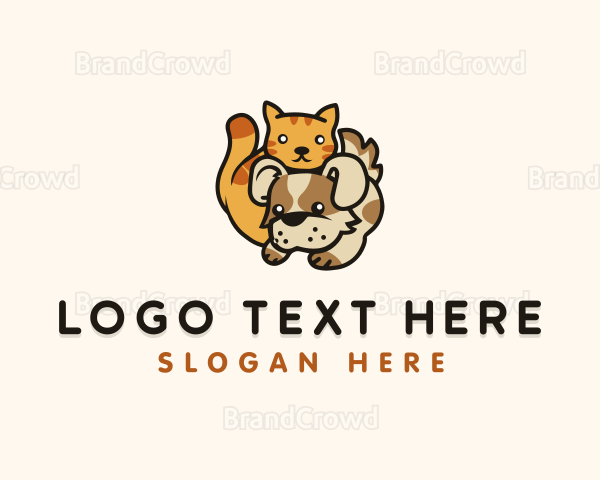 Cat Dog Veterinary Logo