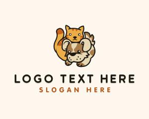 Pet Sitter - Cat Dog Veterinary logo design