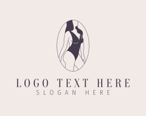Underwear - Sexy Woman Model logo design