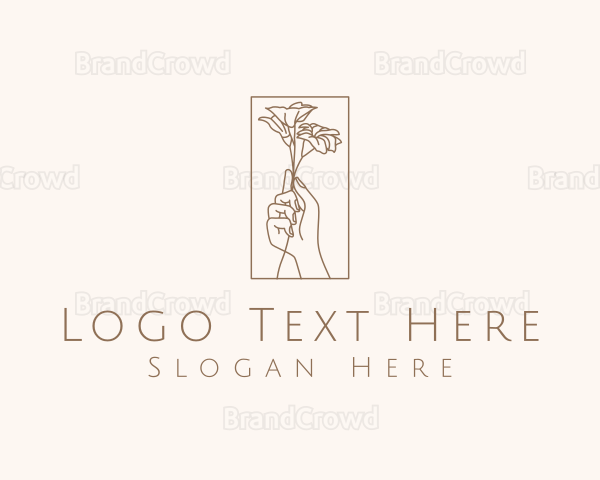 Florist Flower Hand Logo