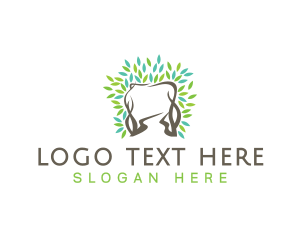 Dental Health - Tooth Tree Leaves logo design