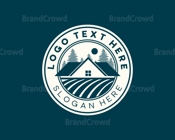 House Forest Landscape Logo