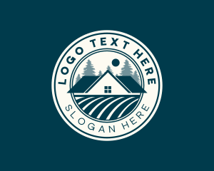 Tour - House Forest Landscape logo design