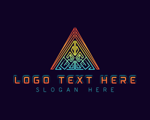 Triangle - Cyber Tech Triangle logo design