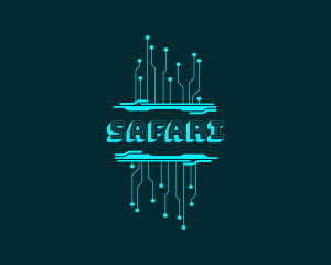 Electric Computer Circuit Logo