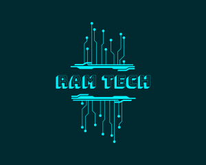 Electric Computer Circuit logo design