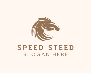 Racehorse - Stallion Horse Equestrian logo design