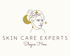 Woman Beauty Sparkle logo design