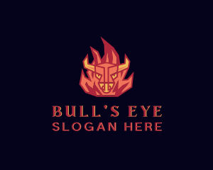 Bull Flame Barbecue Grill logo design