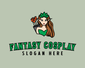 Cosplay - Elf Gaming Woman logo design