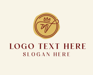 Massage - Crown Wax Seal Letter W logo design