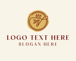 Wax Seal - Crown Wax Seal Letter W logo design