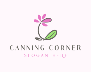 Flower Garden Letter C logo design