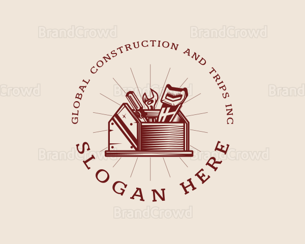 Construction Handyman Toolbox Logo