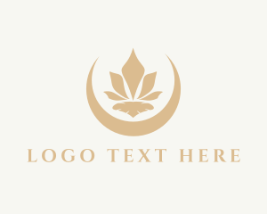 Herbal - Lotus Moon Massage logo design