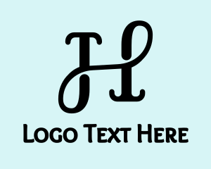 Initial - Classic Cursive H logo design
