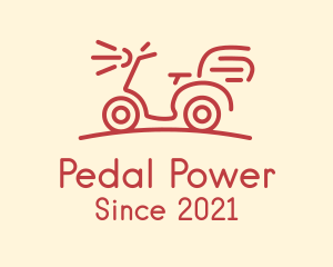 Red Delivery Bike logo design