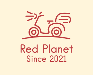 Red Delivery Bike logo design