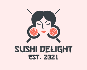 Sushi - Japanese Geisha Sushi logo design
