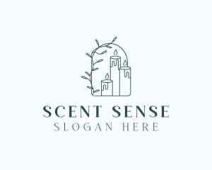 Scented Wellness Candle logo design