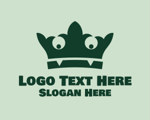 Spooky - Green Monster Crown logo design